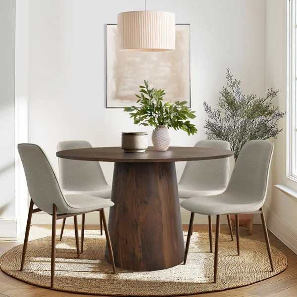 Benvinda 5 - Piece Round Pedestal Dining Table Set | Wayfair North America