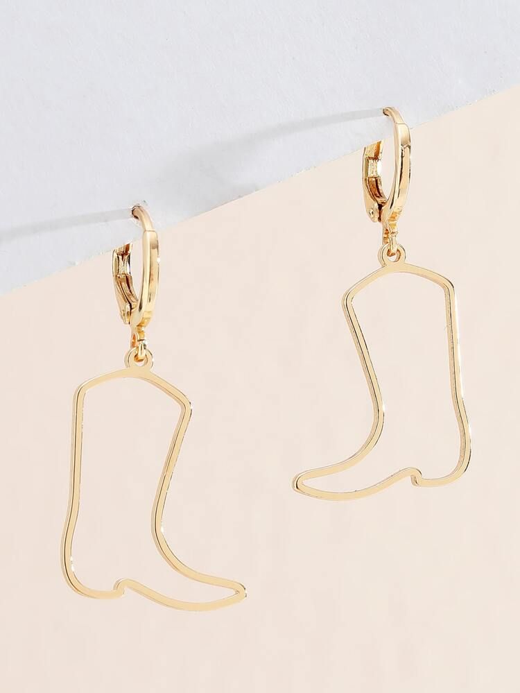 Hollow Out Boots Drop Earrings | SHEIN