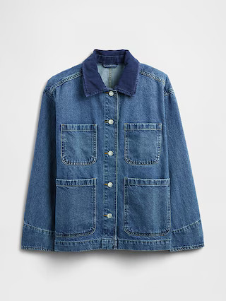 Relaxed Denim Chore Jacket | Gap Factory