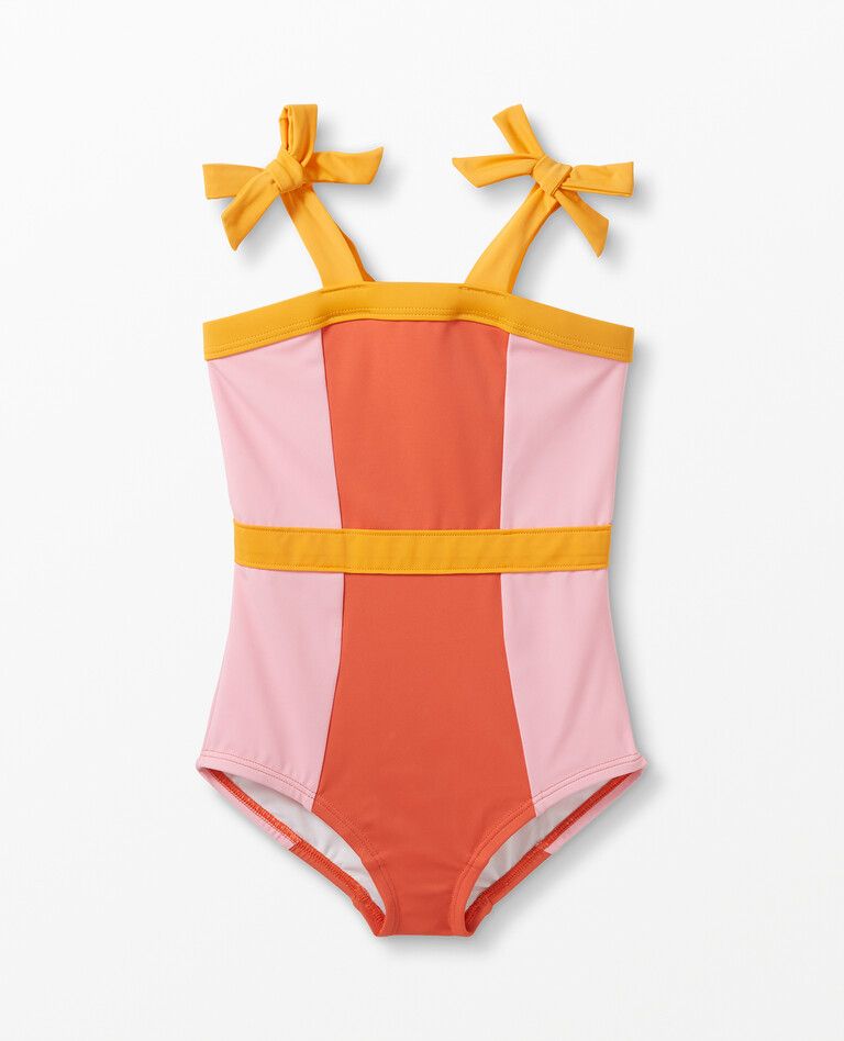 Colorblock One Piece Suit | Hanna Andersson