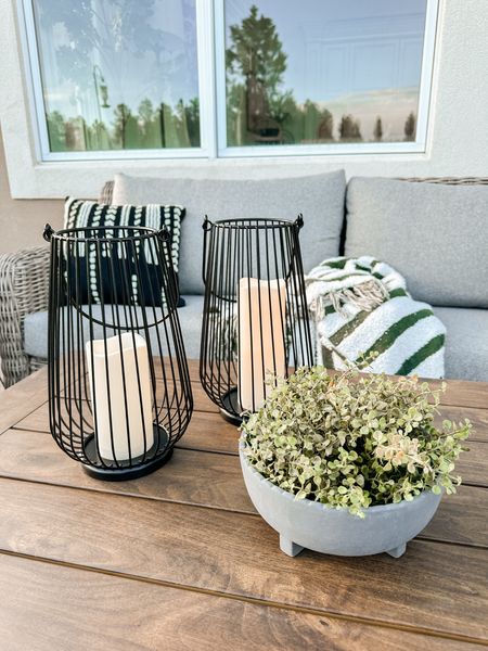 Love these lanterns for $10 each!! Great for outdoor decor  And this bowl is on sale for $7. 

#LTKSeasonal #LTKHome #LTKSaleAlert