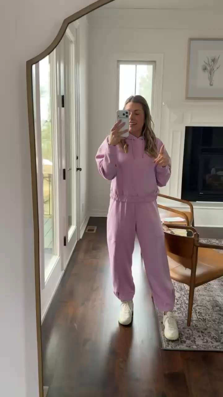 Loving my Walmart Scoop Plus Scubaknit set pullover hoodie in size M and matching barrel pants in size S for comfy, chic vibes. This duo is low-key life-changing and so much fun to wear 😊✨💫

#walmartfinds #sweatset #scubaknitsweat #loungewearlove #cozyoutfit #midsizefashion #affordablefashion #weekendstyle #outfitinspo #LTKfinds 

 #LTKootd