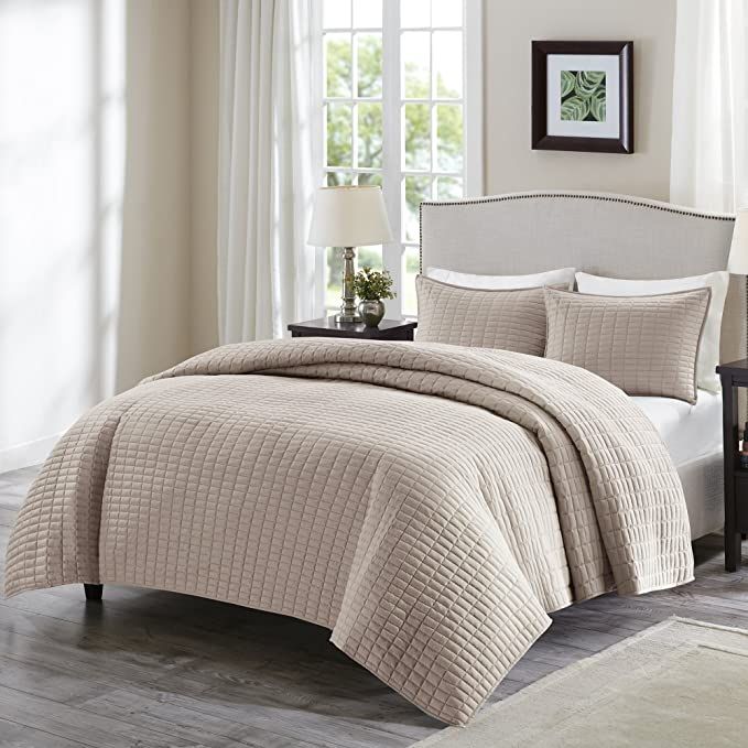 Comfort Spaces Kienna Quilt Set - Luxury Double Sided Stitching Design, All Season, Lightweight, ... | Amazon (US)