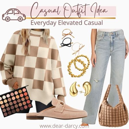 Casual outfit inspiration ✨

How cute is this checkered sweater?
A fun Amazon find! II purchased and  think it’s fun to style so many ways cute with jeans and darling with cream trousers ! 

Light washed jeans fit tts

Great Free people bag 
Great Amazon dupes linked too

Mule slip on

My favorite everyday jewelry, and it’s on sale … grab it 

A great eyeshadow pallet in brown shades & neutrals 

Tiny bow hair ties

#LTKGiftGuide #LTKfindsunder50 #LTKsalealert