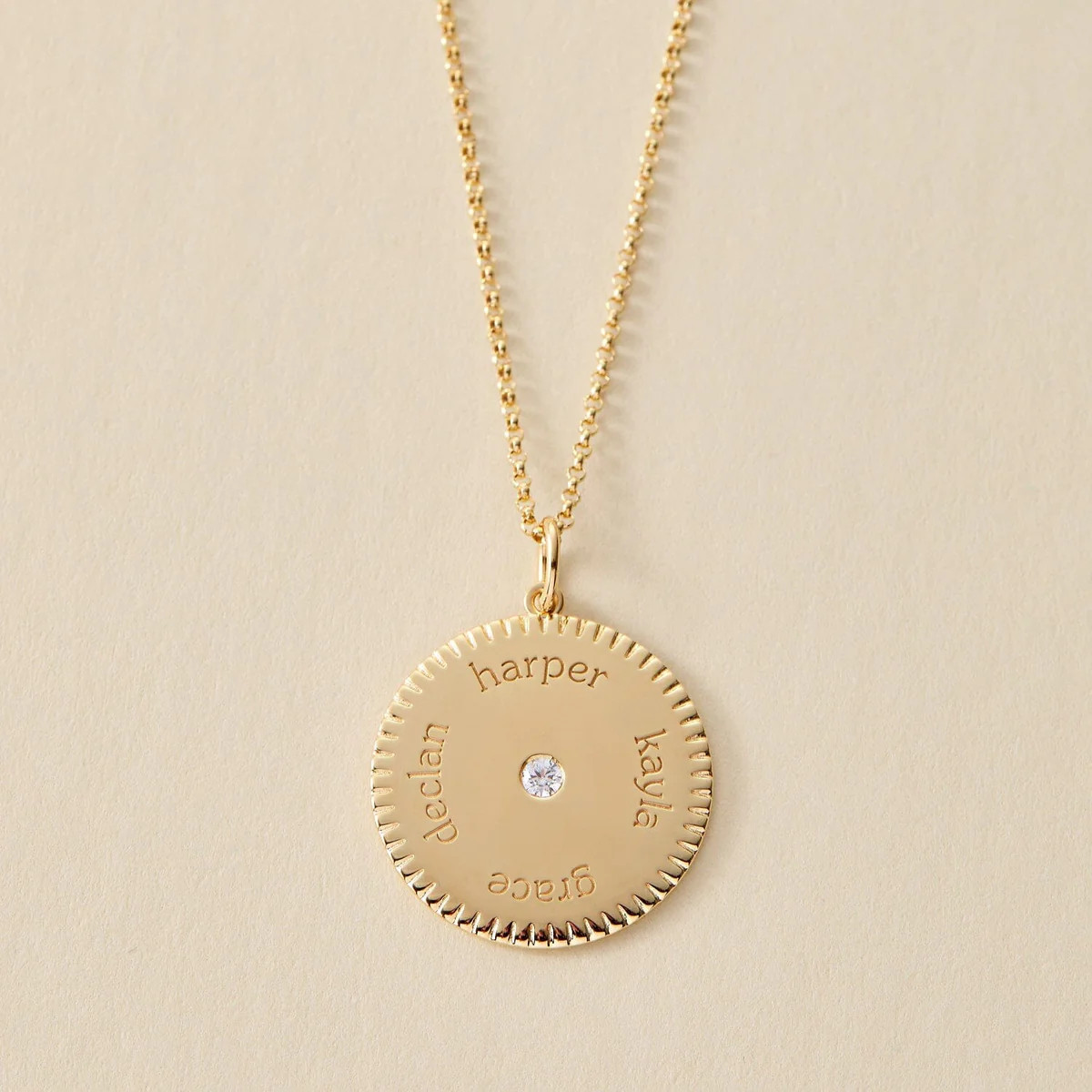 Notched Pendant Necklace | Tiny Tags (US)