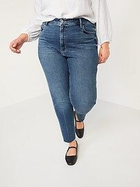 Extra High-Waisted Rockstar 360° Stretch Super Skinny Cut-Off Jeans for Women | Old Navy (US)