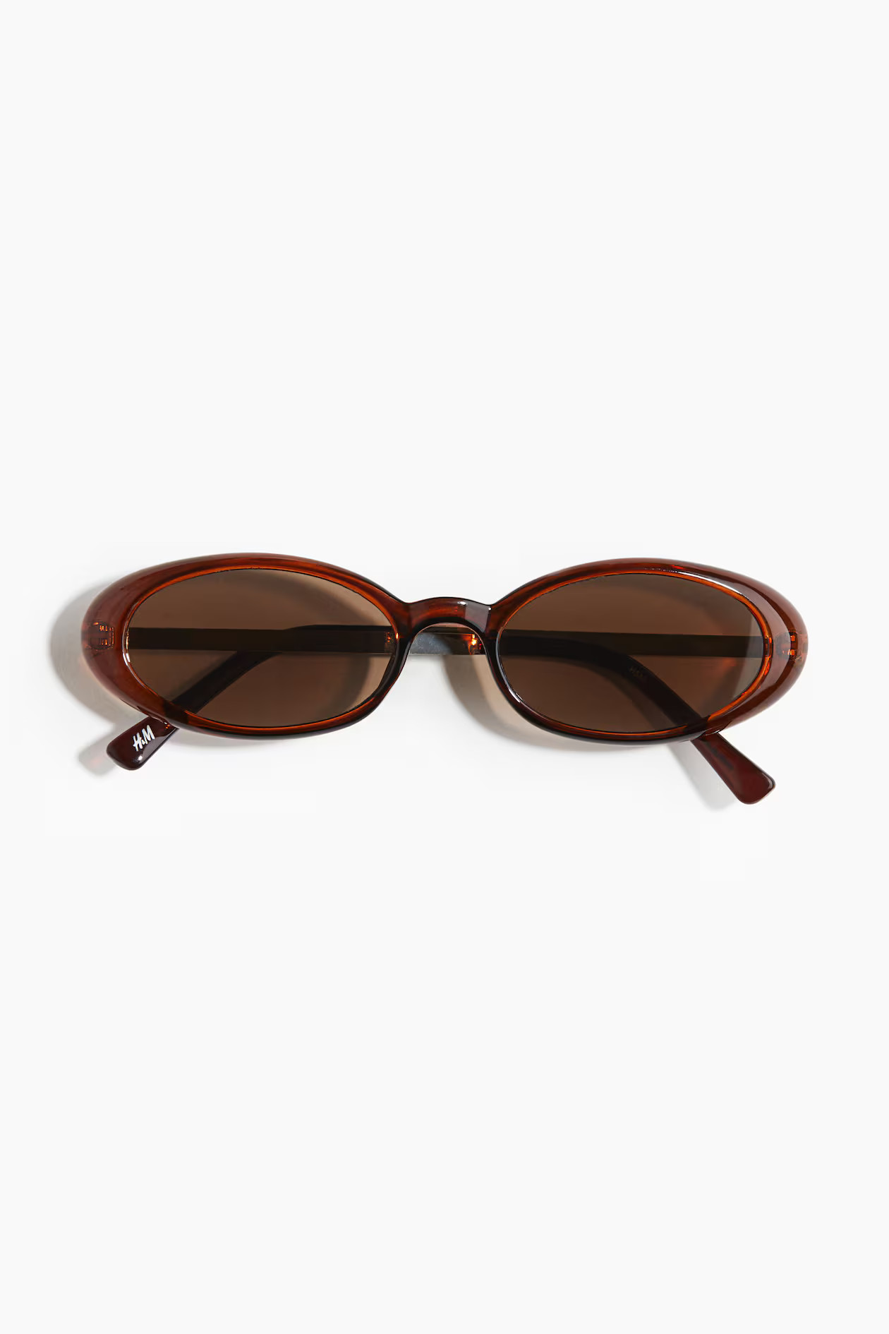 Oval sunglasses - Brown - Ladies | H&M GB | H&M (UK, MY, IN, SG, PH, TW, HK)