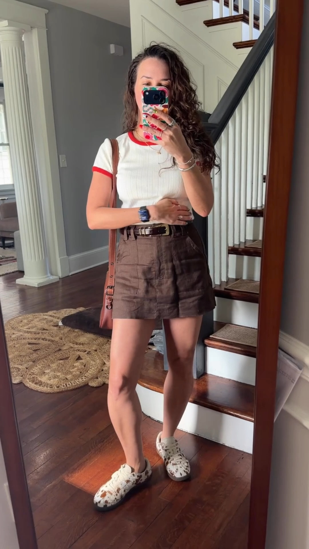 Brown linen. Ringer tee. Jcrew ringer tee. Brown and red. Linen skirt. Cow print sneakers.
Casual outfit 

@jcrew @Madewell @DISSH 

#LTKootd #LTKSeasonal #LTKSaleAlert