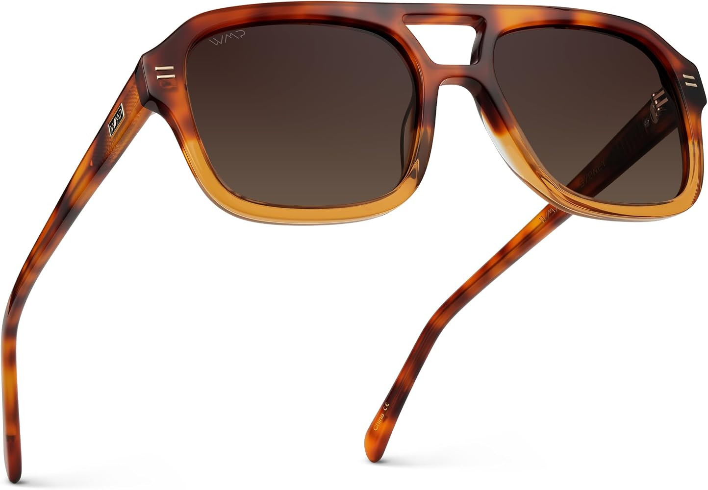 WearMe Pro - Retro-Inspired Square Double Bridge Aviator Women's Sunglasses, Oversized Frame with... | Amazon (US)
