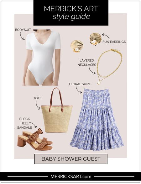 Baby shower guest style with floral skirt (20% off @kohls), @amazon bodysuit, with gold accessories 

#LTKSeasonal #LTKStyleTip