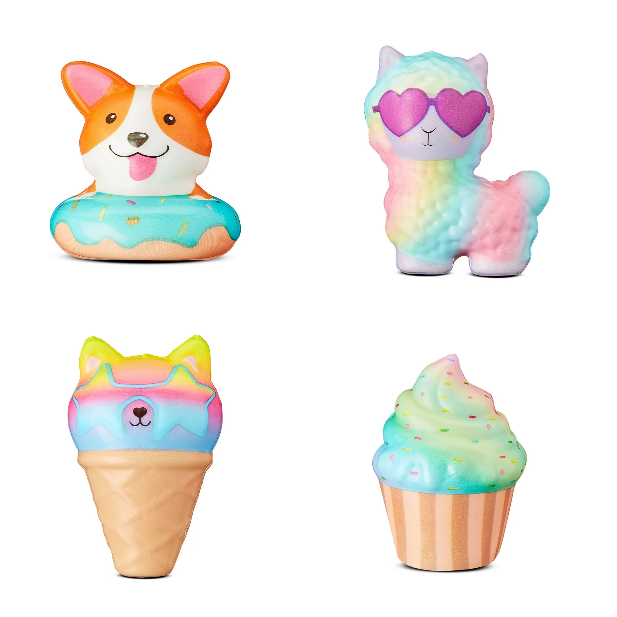 Multicolor Slow Rise Squishies Party Favors, 4 Pieces, by Way To Celebrate | Walmart (US)