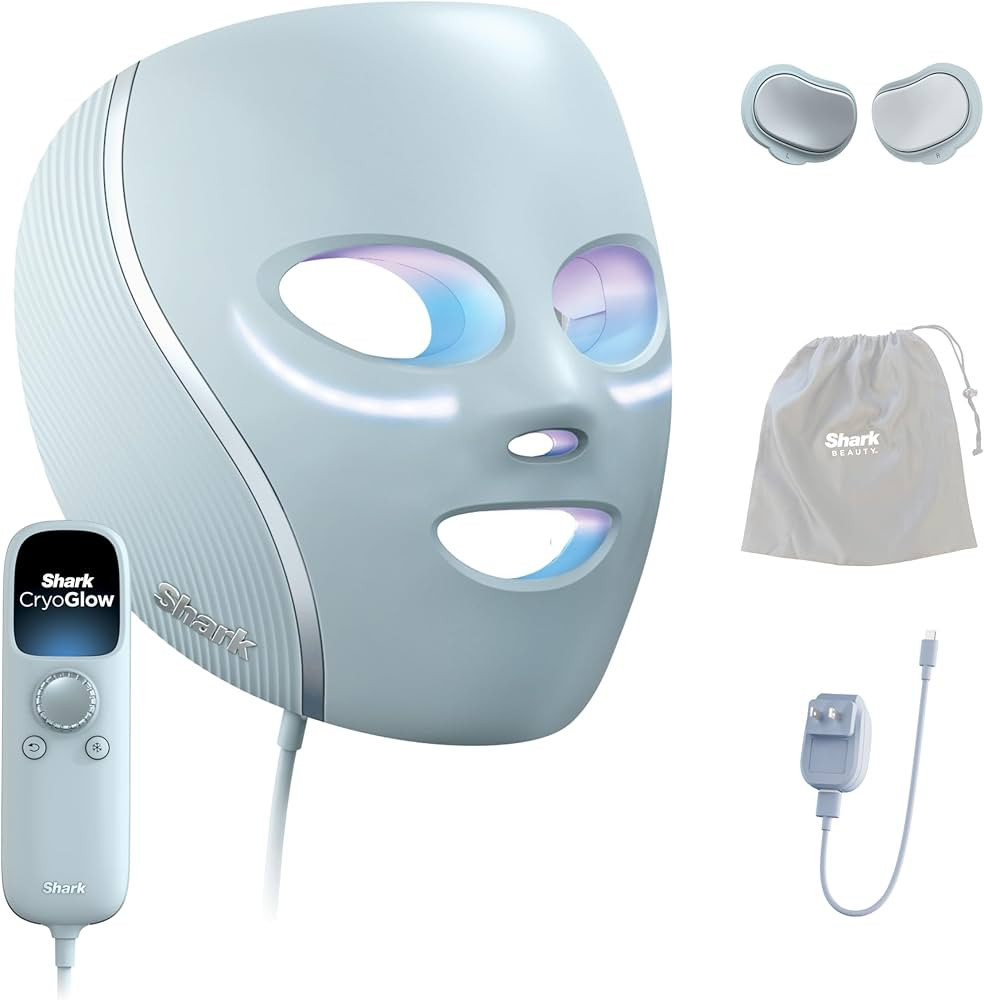 Shark CryoGlow LED Face Mask with Under-Eye Cooling, Anti-Ageing & Blemish Repair, Red & Blue LED... | Amazon (US)