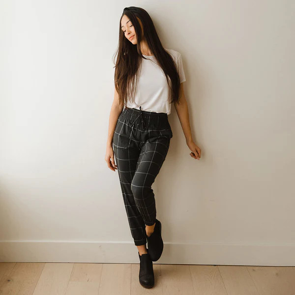 Destination Joggers, Black Windowpane | Albion Fit