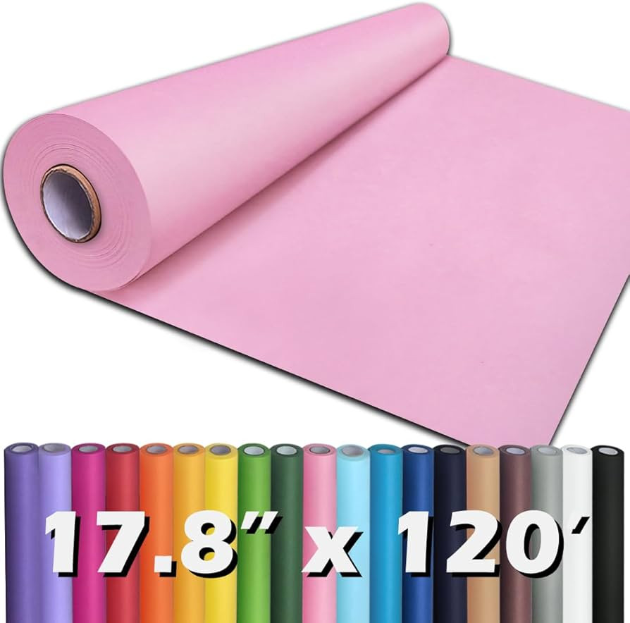 PerkHomy 17.8" x 1,440" (120') Light Pink Kraft Paper Roll for Craft Bulletin Board Paper Kids Ar... | Amazon (US)