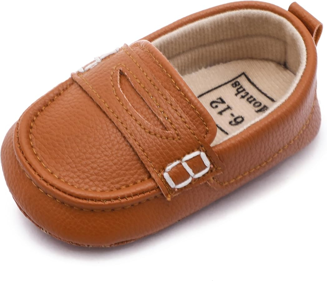 Infant Baby Boys Loafers Soft Sole PU Leather Toddler Moccasins Girls First Walking Crib Dress Sh... | Amazon (US)