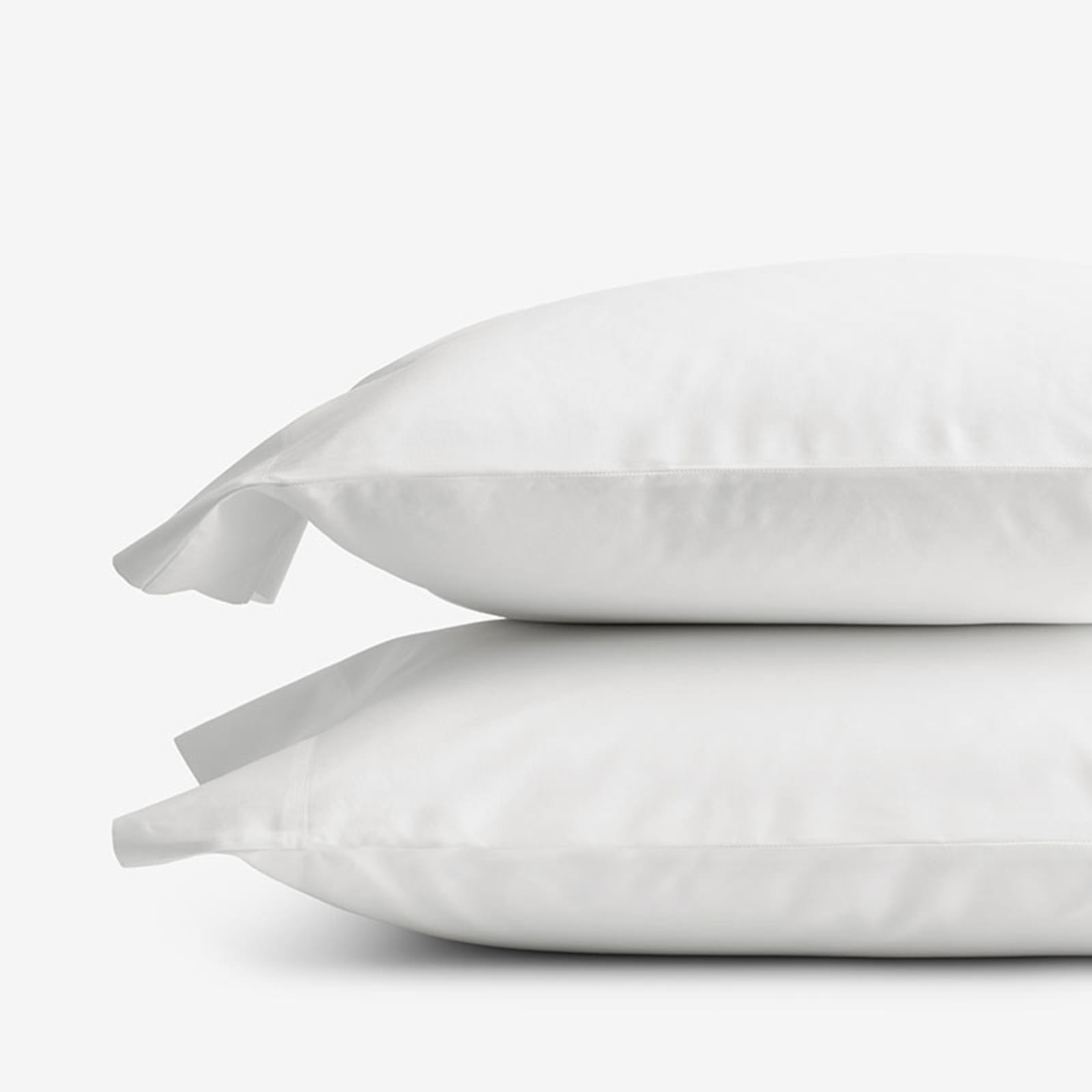 Classic Cool Organic Cotton Percale Solid Pillowcase Set - White, Standard | The Company Store