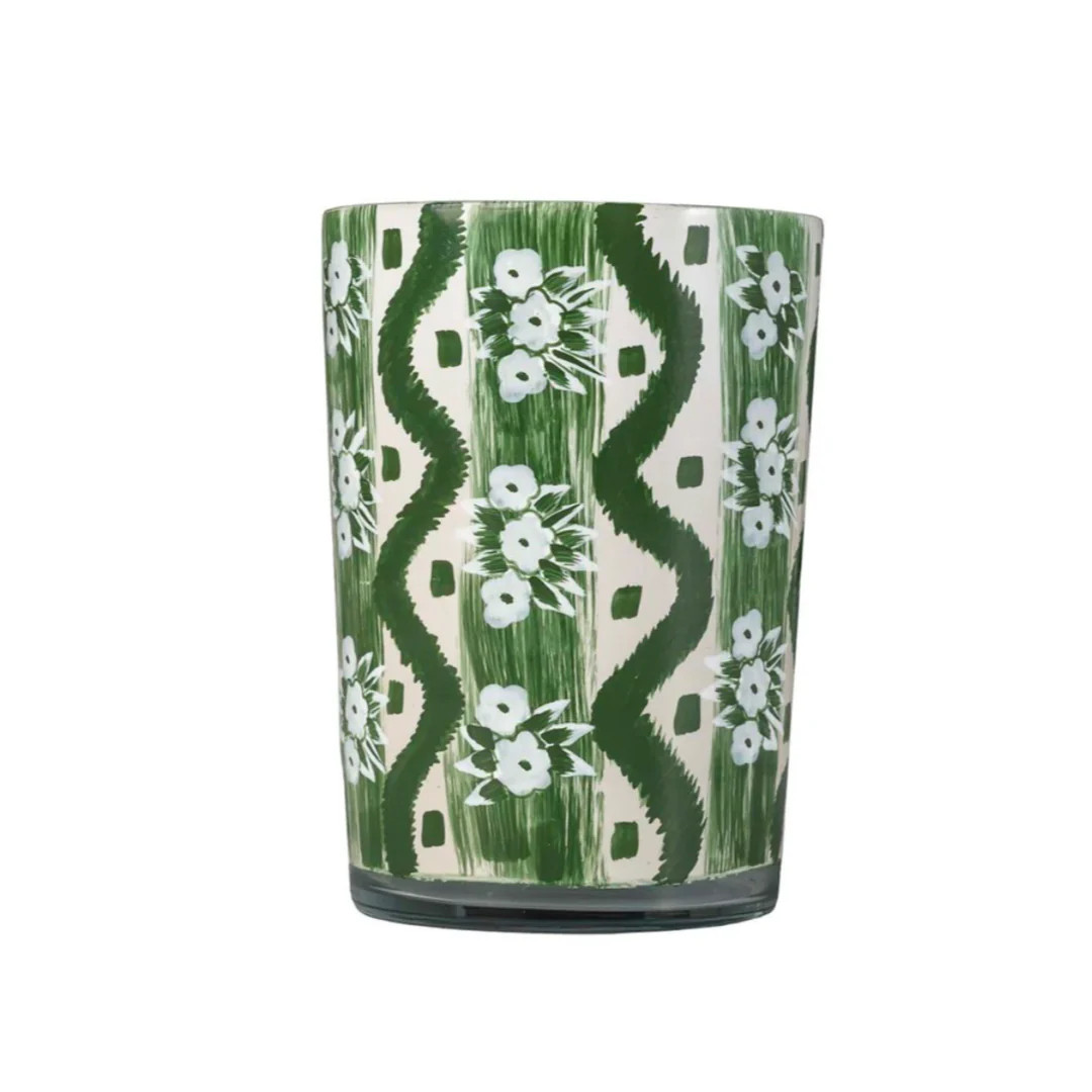 Ikat Bud Vase, Moss Green | Hunt and Hostess (US)