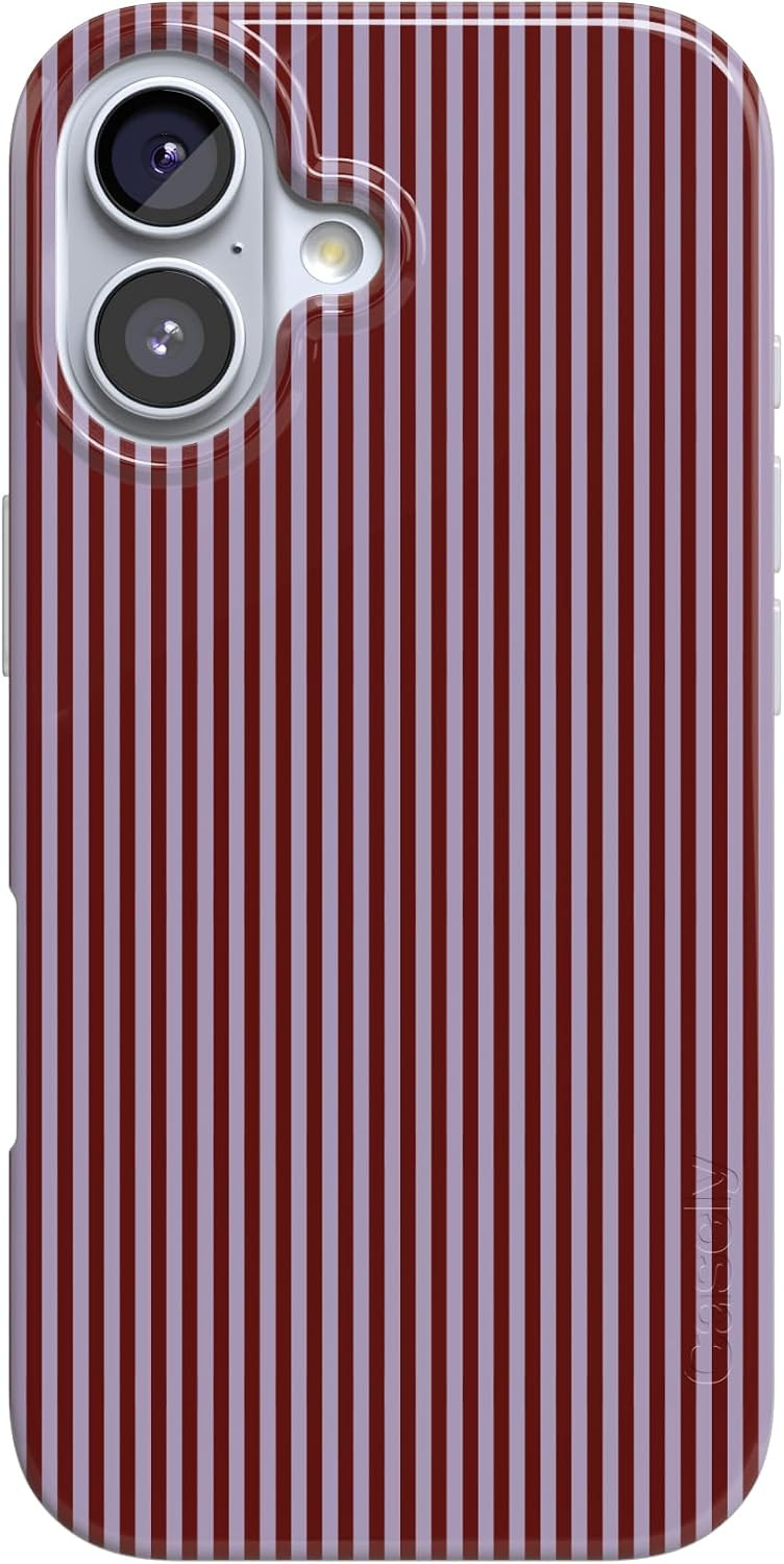 Casely iPhone 17 Case | Stripes and the City | Tiny Pinstripe | Compatible with MagSafe | Classic Ultra Slim Design | Amazon (US)