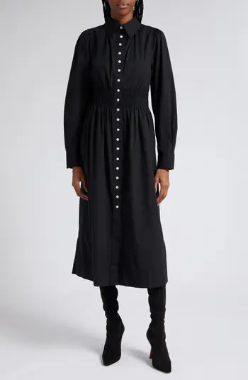 Long Sleeve Poplin Shirtdress | Nordstrom