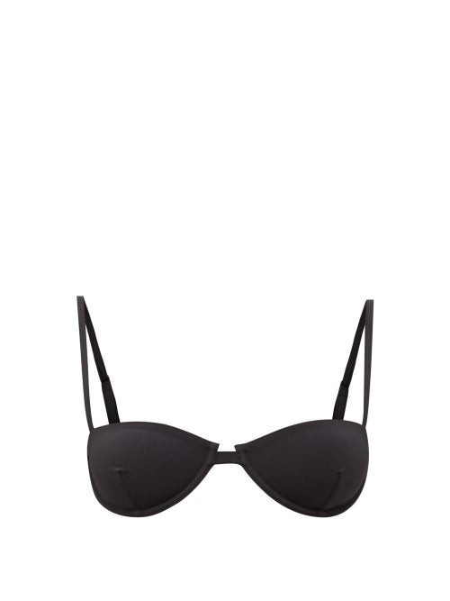 Toteme - Underwired Recycled-fibre Bikini Top - Womens - Black | Matches (US)