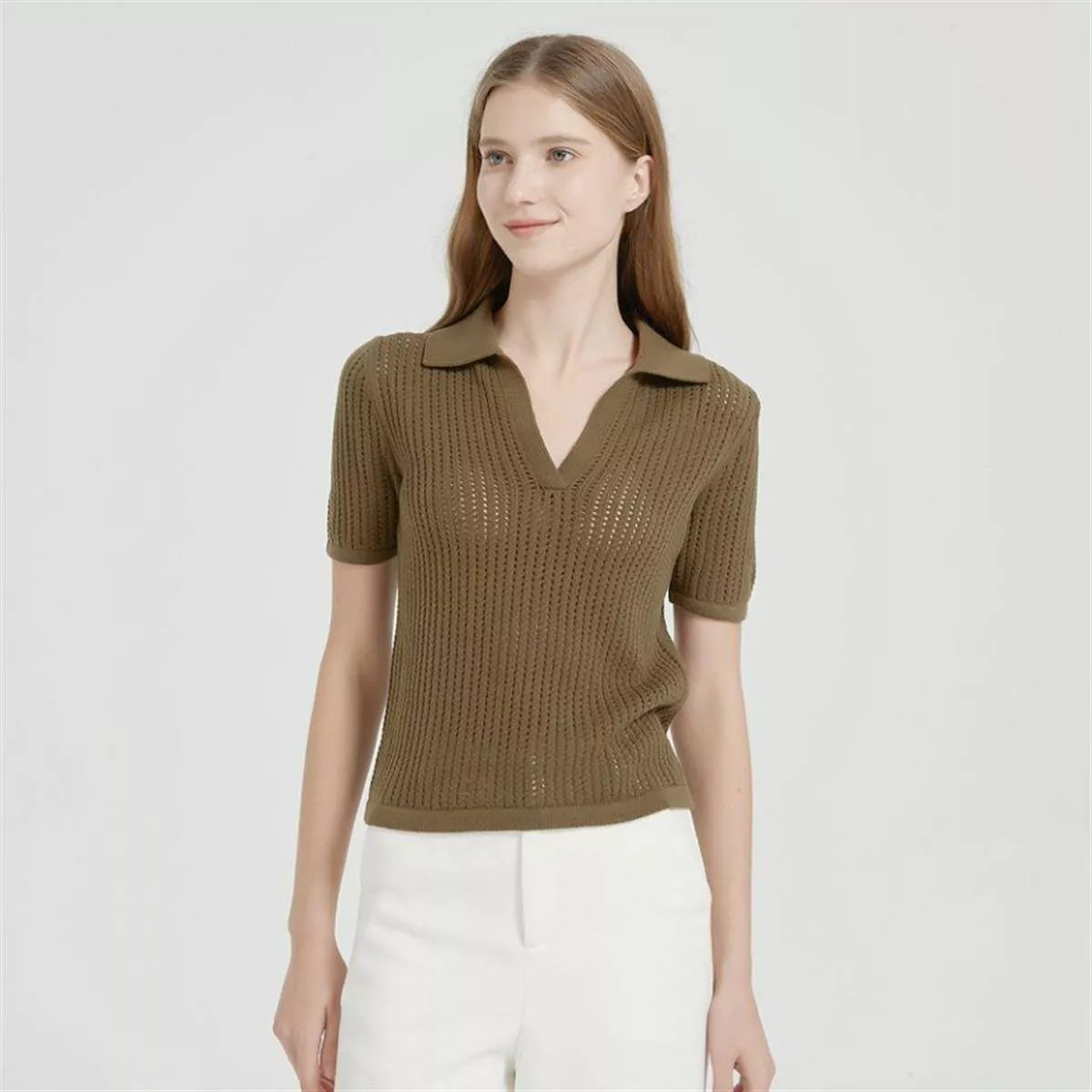 Women's Short Sleeve Johnny Collar Pullover Sweater - A New Day™ | Target