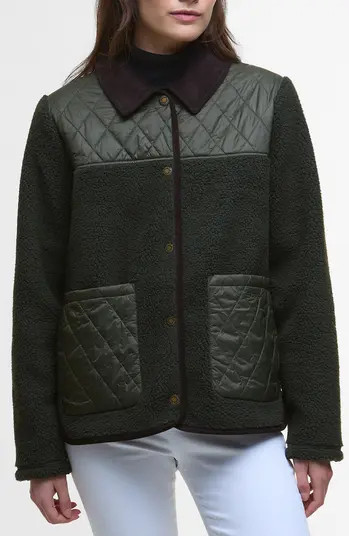 Barbour Laurel High Pile Fleece Quilted Jacket | Nordstrom | Nordstrom