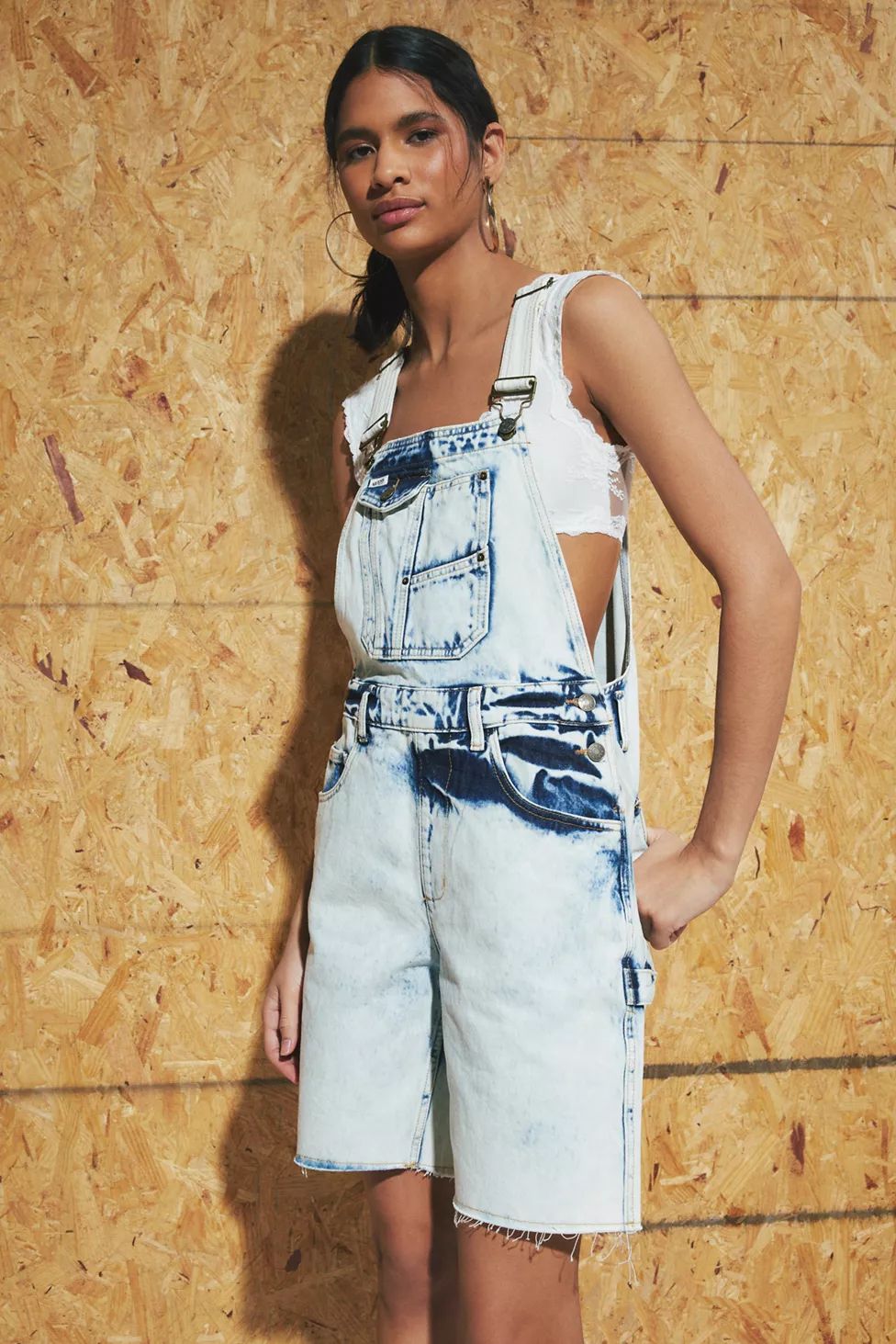 GUESS ORIGINALS Heavy Acid Wash Denim Shortall | Urban Outfitters (US and RoW)