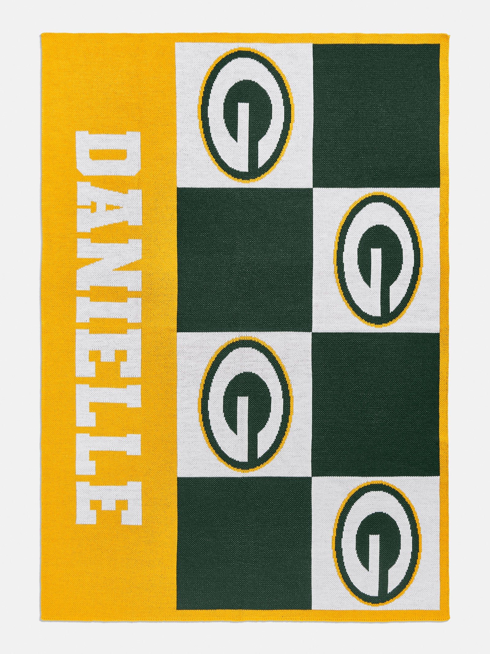 Green Bay Packers NFL Custom Blanket: Checkerboard Print | BaubleBar (US)