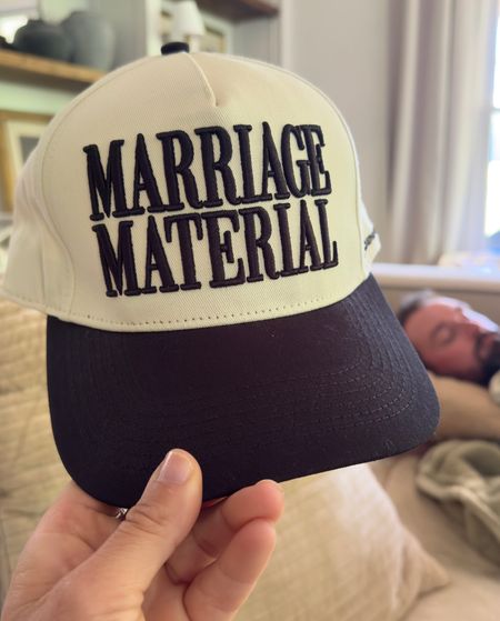 MARRIAGE MATERIAL hat from Bride Merch 🫶🏻🥹

#LTKWedding