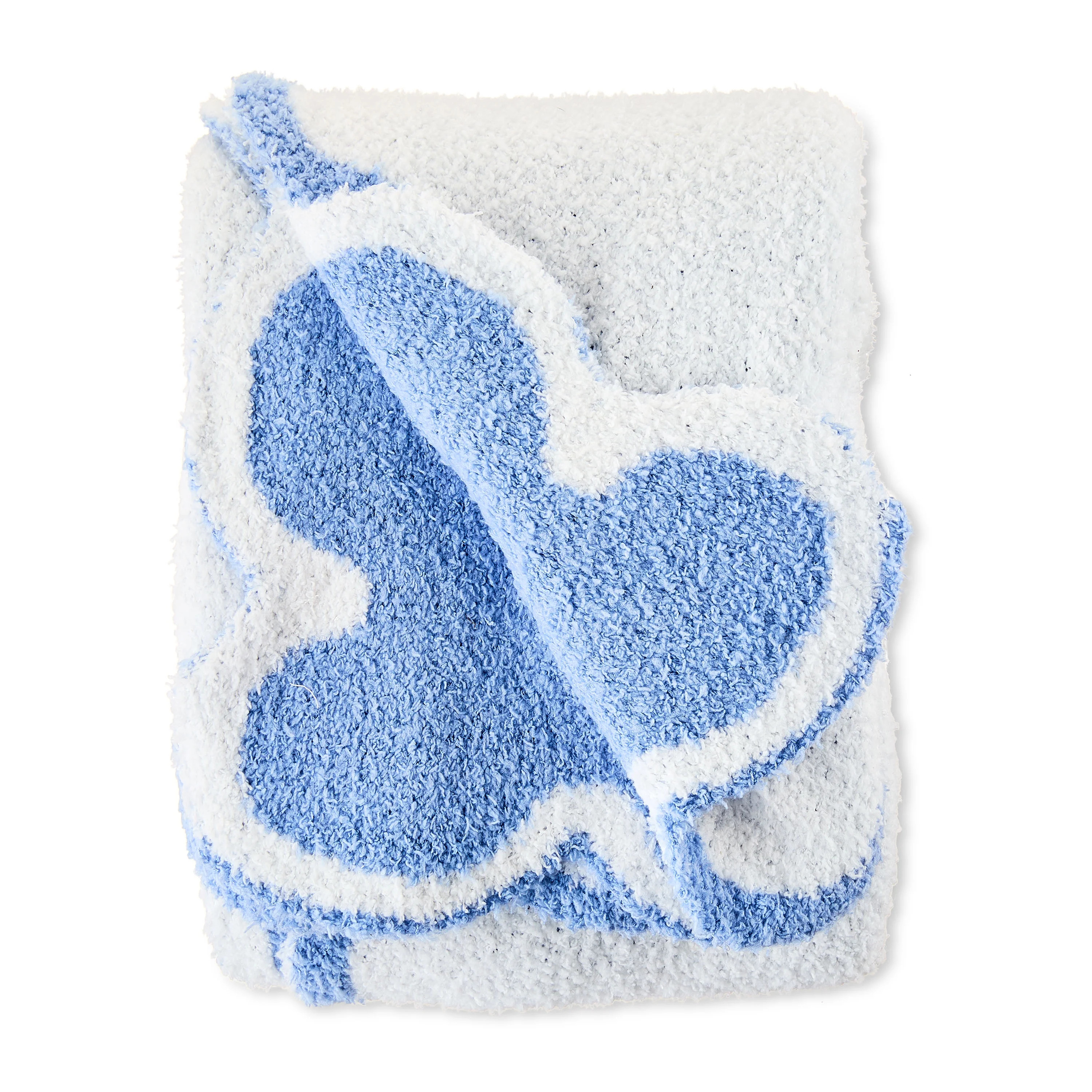 Parent's Choice Blue and White Cozy Scallop Blanket | Walmart (US)