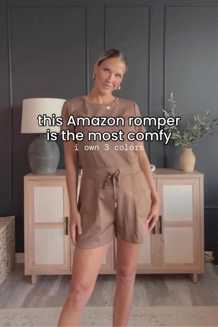 ✨✨ Comment ROMPER and I will directly message you the link to my newest obsession from @amazon ✨✨ This  short sleeve romper is the perfect travel piece and the comfort is out of this world. The drawstring waist makes for the best fit. Oh and there’s pockets. always a win. Wearing a M. Linked in LTK + my amazon storefront.

romper, athletic romper, dressy romper, drawstring romper, casual romper, amazon romper, short sleeve romper, travel romper, One Piece Rompers, Jumpsuit, Beach Travel Vacation Outfits 2024, travel outfits, rompers

#romper #rompers #shortsleeverompers #amazonromper #amazonstyle #casualromper #dressyromper