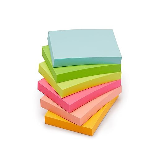 Amazon Basics Mini Rectangular Sticky Notes, 1.5x2 Inches, Bright Colors Self-Stick Pads, Easy to Post for Home, Office, Notebook, 70 sheets/Pad, Pack of 24 | Amazon (US)