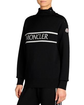 Moncler Mock Neck Logo Sweater Back to Results -  Women - Bloomingdale's | Bloomingdale's (US)