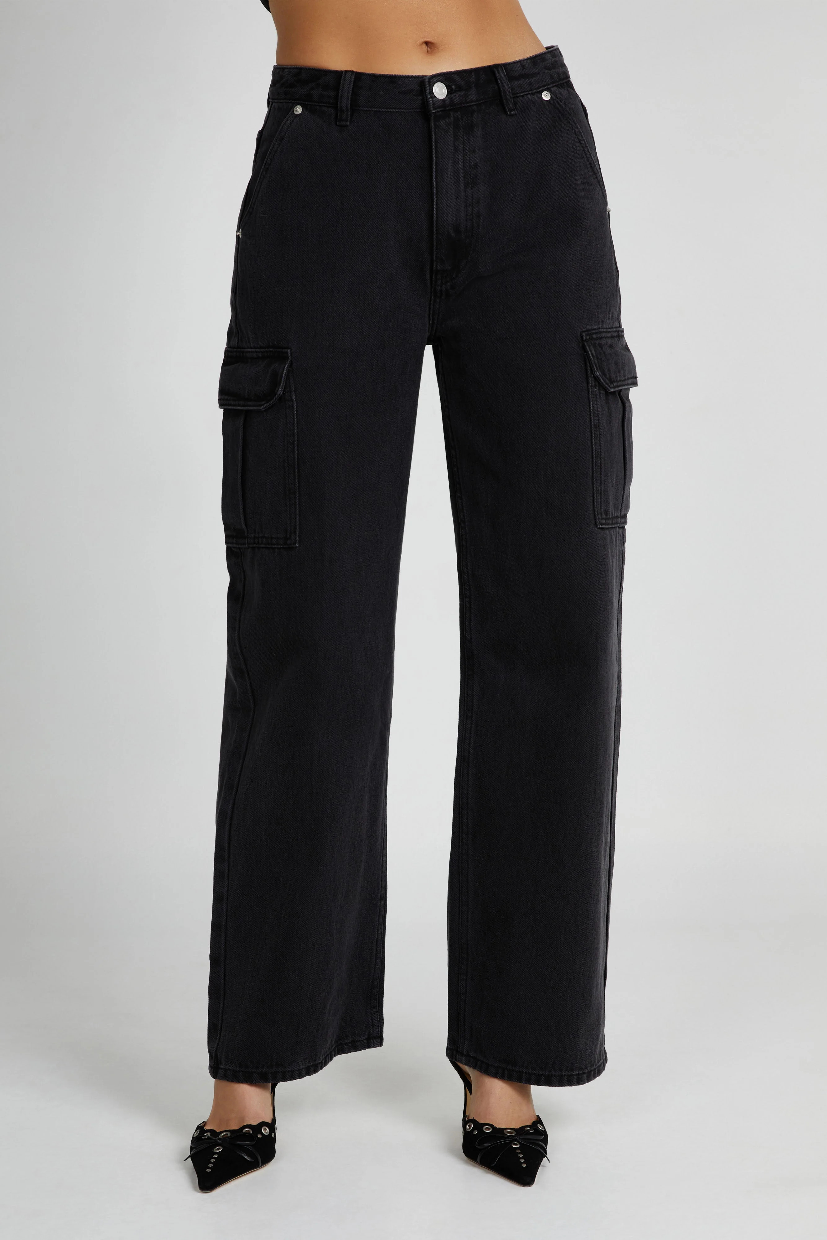 Jagger Relaxed Denim Jean - Washed Black | Meshki (APAC)