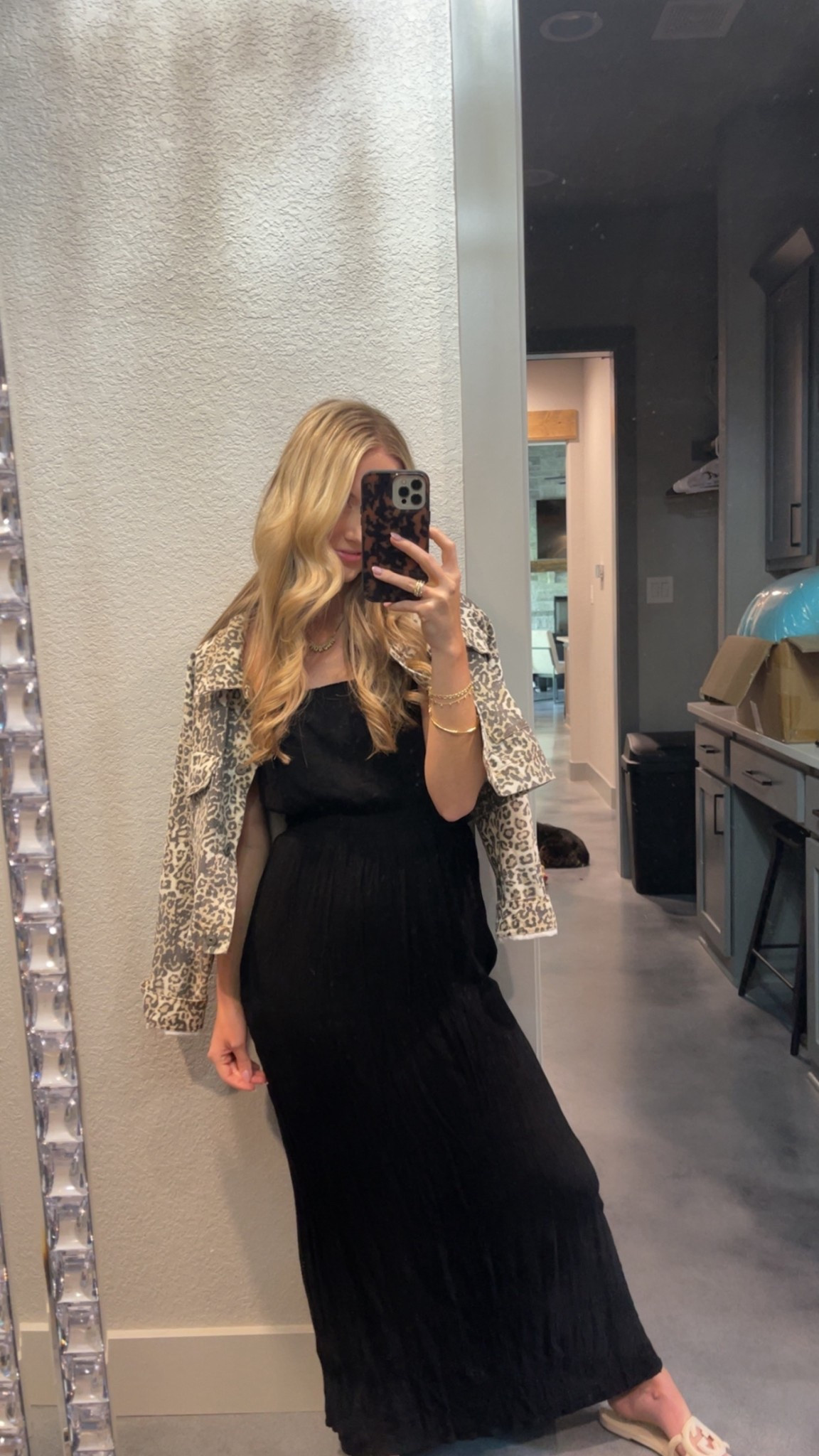 Black strapless dress, cheetah jacket, gold jewelry, gold necklace, gold bracelet, bauble bar necklace, bauble bar ring, Kendra Scott bracelet, cheetah dress, cheetah outfit, cropped jean jacket, cheetah cropped jacket, cheetah cropped jean jacket, brown jean jacket, brown cropped jean jacket, buckle jacket, jean jacket outfit, black dress outfit, simple black dress, black strapless maxi dress, casual outfit, fall outfit, fall fashion, fall maxi dress, Gucci sandals, designer sandals, Morgan Grace

#LTKSeasonal #LTKFindsUnder50 #LTKShoeCrush