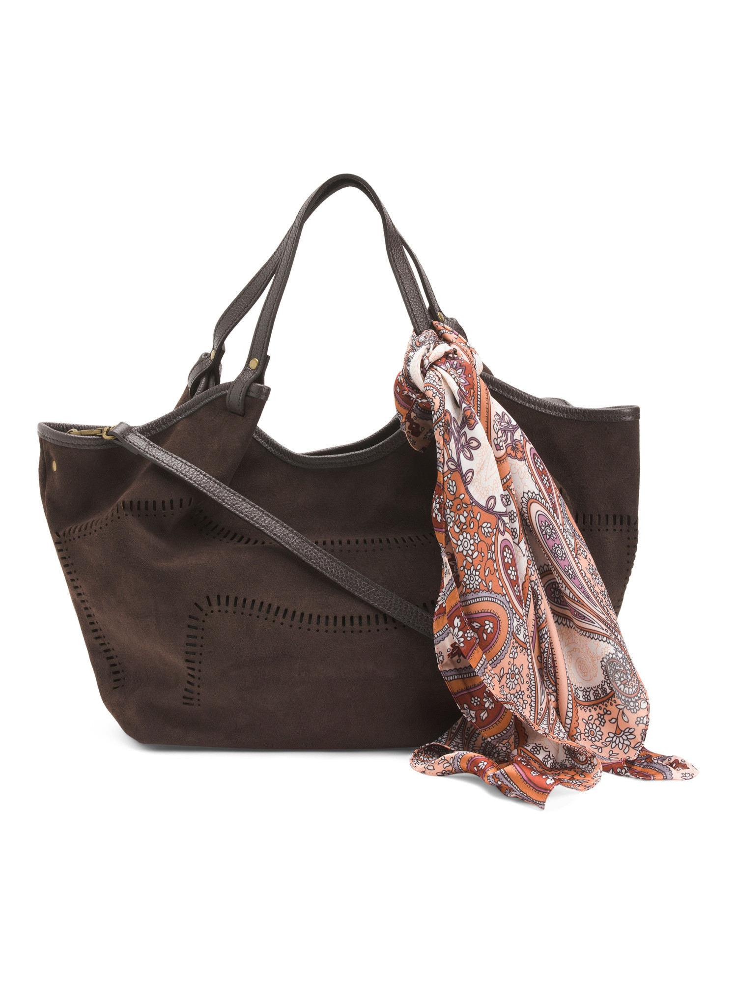 Made In Italy Suede Tote | TJ Maxx