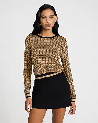 Skimming Printed Crew Neck Sweater | Express