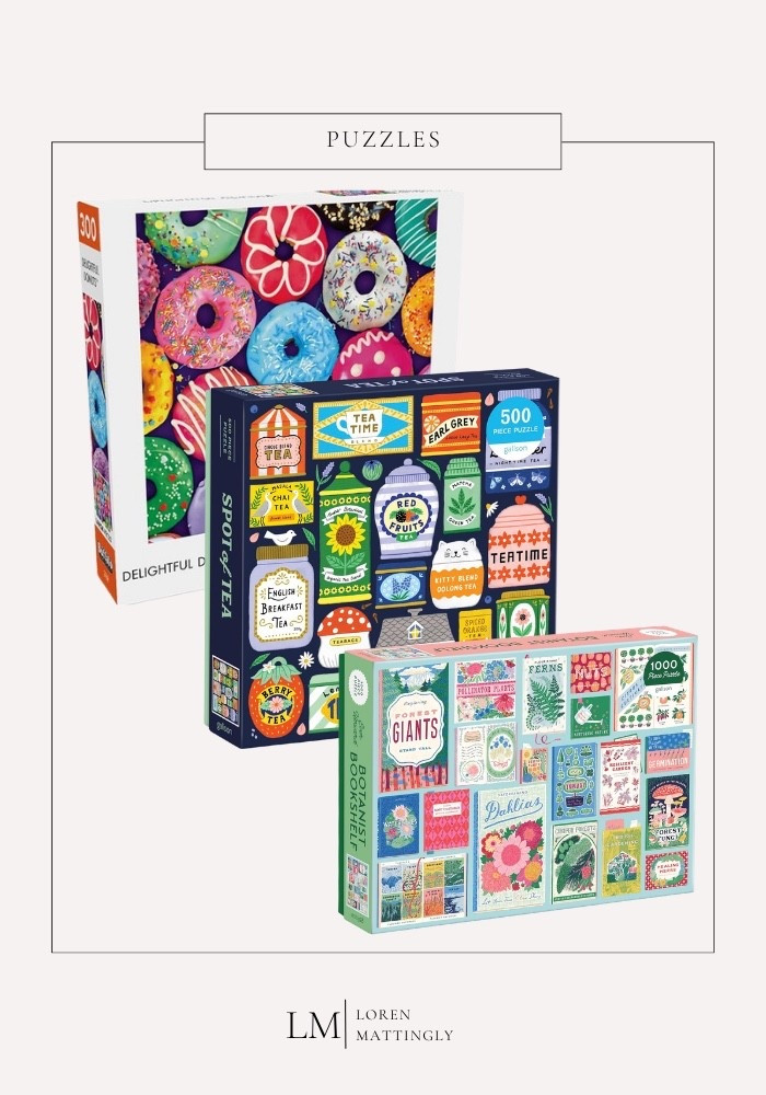 gang, summer nights at our house mean one thing... puzzles on the back porch after dinner. these three are on constant rotation right now and honestly I can't decide which one I love more. the donut one is chaotic & joyful, the tea one is SO pretty, and the botanist one is 1000 pieces of peaceful. shop all three right here!

#puzzles #ltkpuzzles #summer #ltksummer