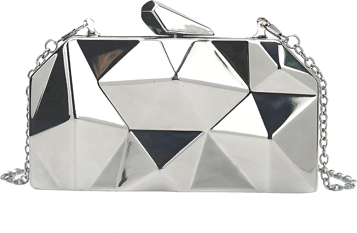 Clutch Purses for Women Lattice Pattern Metal Handbag Chain Geometric Evening Bag for Women | Amazon (CA)