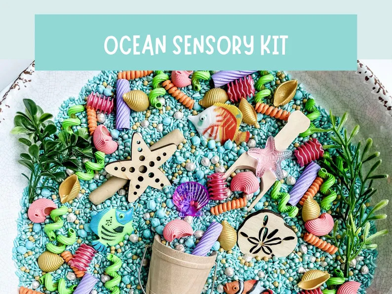 Ocean-themed Sensory Bin Under the Sea Pretend Play Fine Motor Learning Activity - Etsy | Etsy (Global)