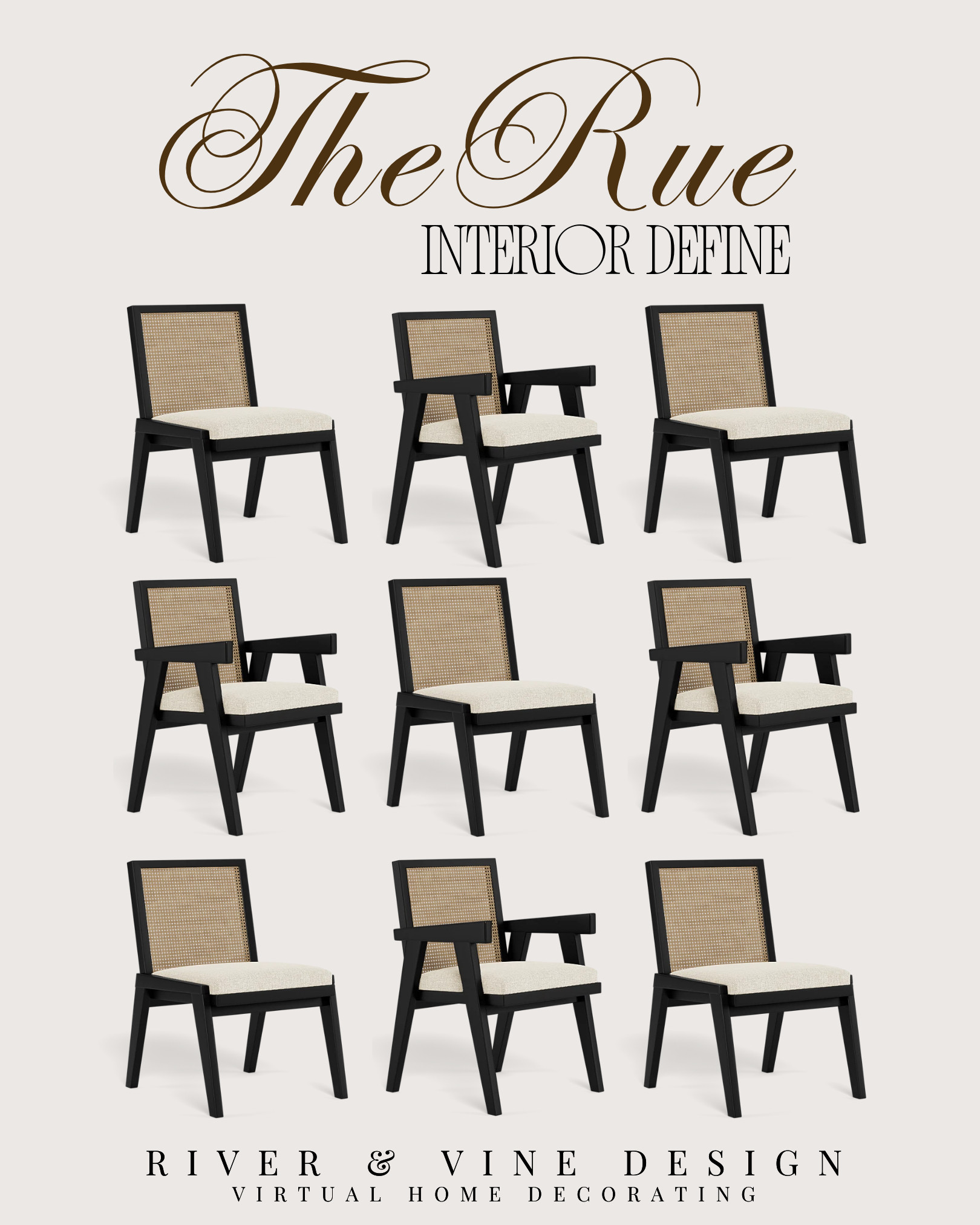 The Rue dining chair is the kind of piece that makes a dining room feel instantly more refined. The black frame adds contrast, the cane back brings in texture, and the upholstered seat softens the whole look so it still feels inviting.

It works especially well if you want your dining space to feel classic, collected, and a little more elevated without going overly formal.

I may receive a commission when you shop through my links. 

 #LTKHome