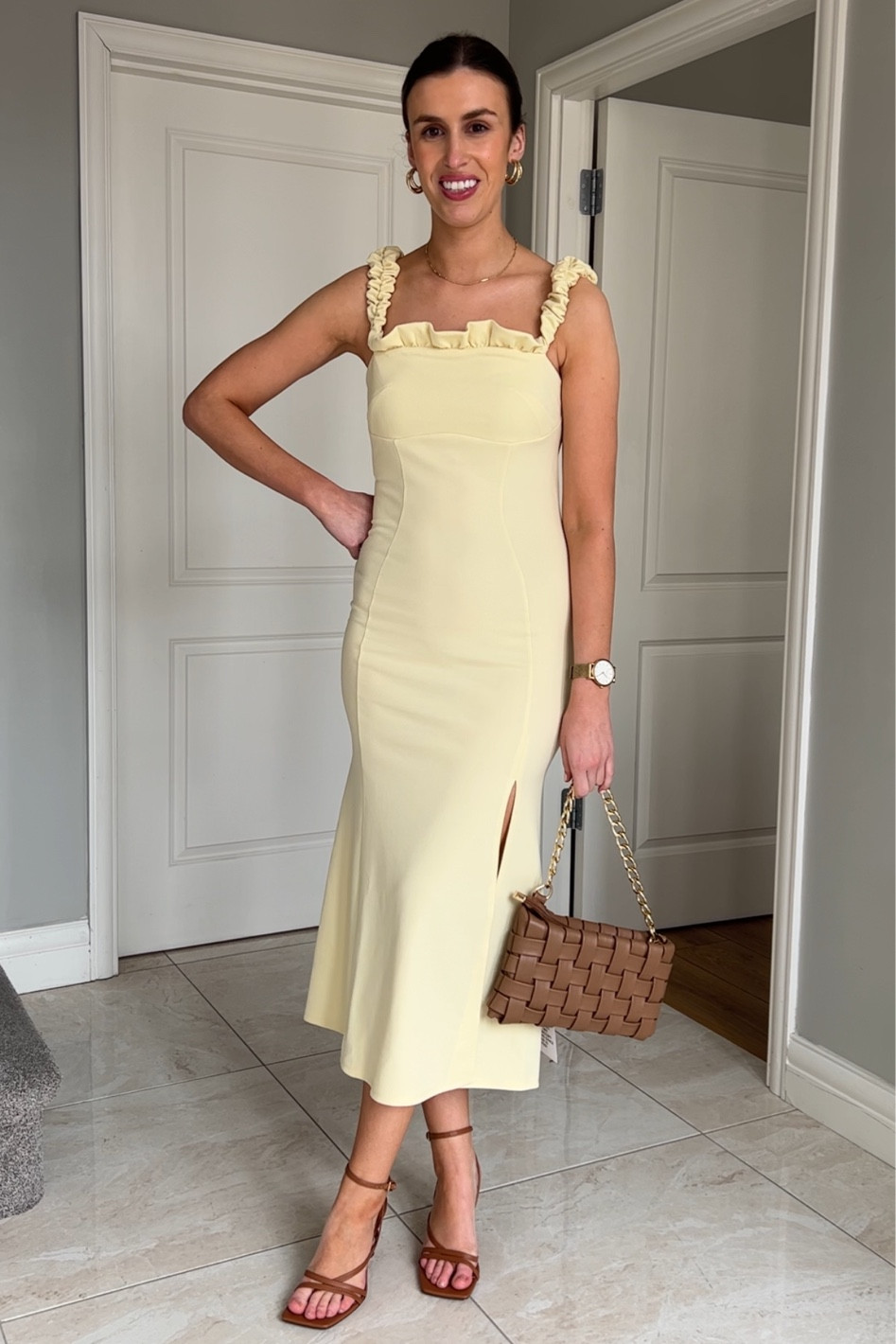 off shoulder shawl collar dress Alejandra Alonso Rojas One Shoulder Shawl Dress in Kelly Green 6