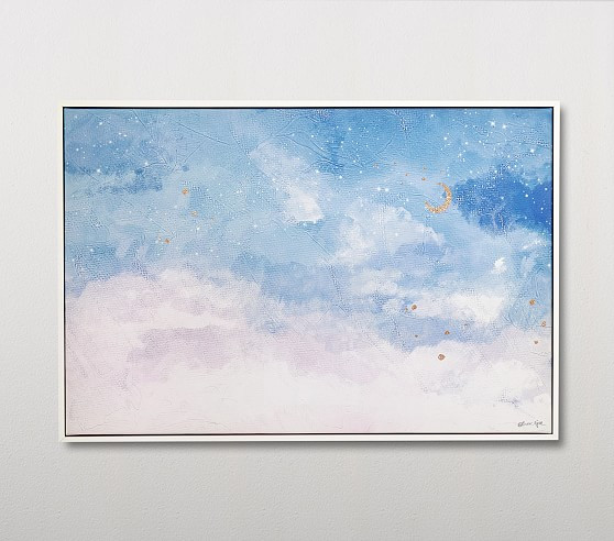 Stream of Clouds Midnight Wall Art | Pottery Barn Kids