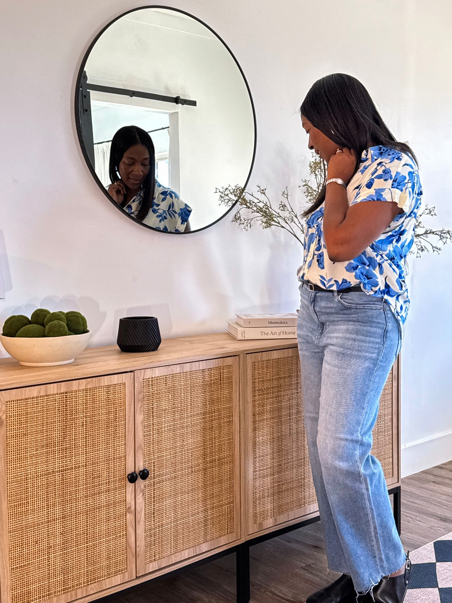 Floral Spring Top and Denim Jeans 

#LTKootd #LTKgrwm #LTKOver40