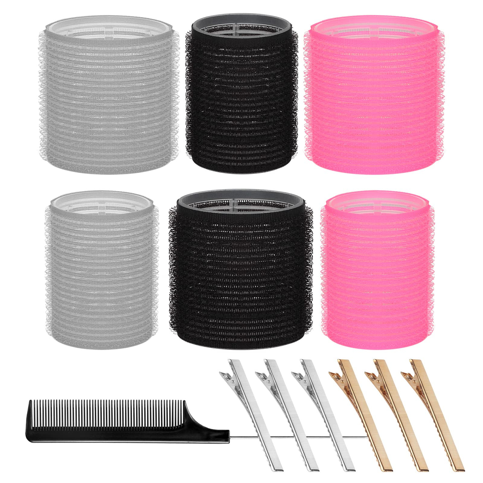 Heatless Hair Curler: 13Pcs Rollers Set With Clips for Long and Medium Hair, Women's Curls Stylin... | Amazon (US)