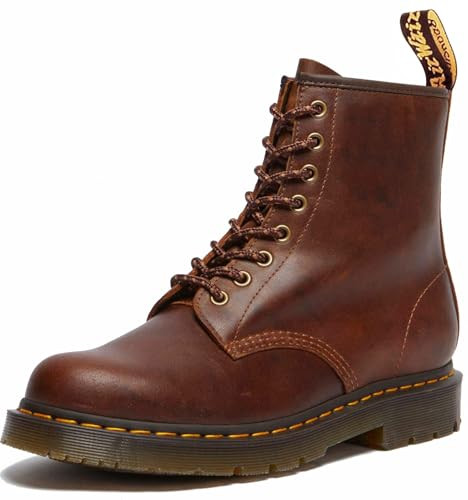 Dr. Martens Unisex 1460 Slip Resistant Lace-Up Boots Combat, Dark Tan, 9 US Men | Amazon (US)