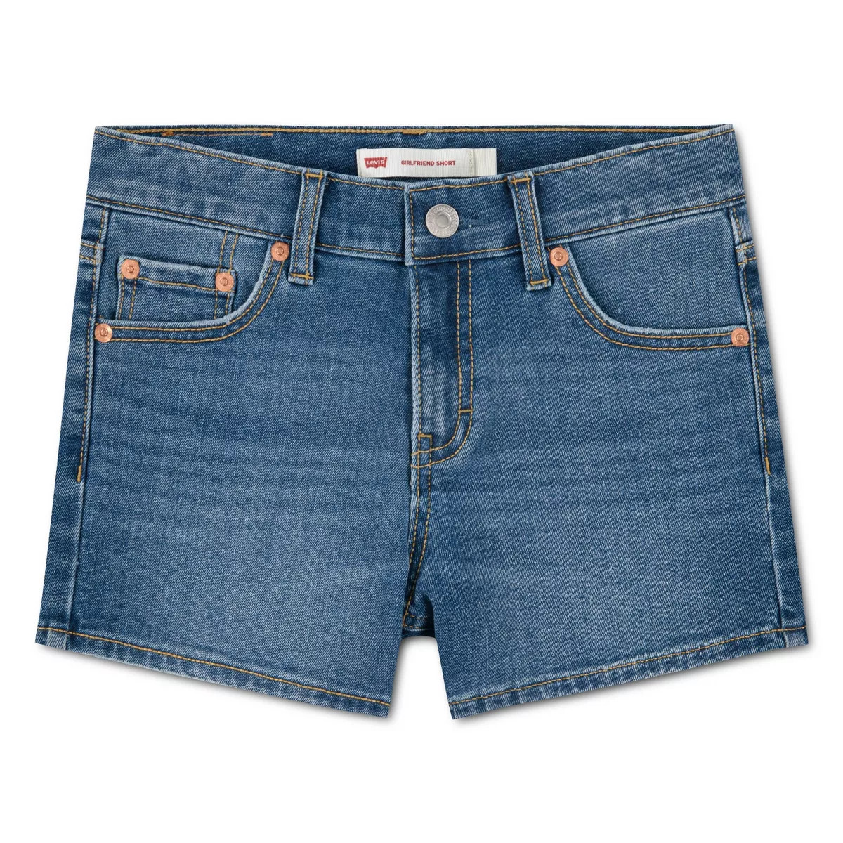 Levi's® Girls' Girlfriend Denim Shorts - Medium Wash 14 | Target