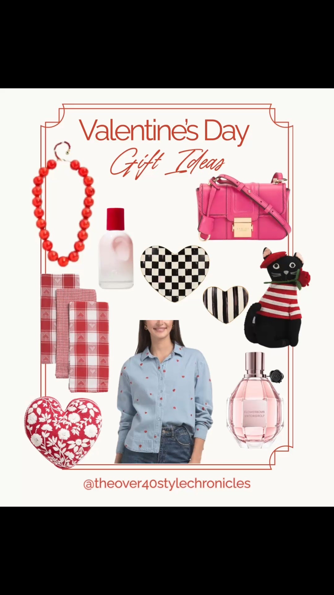 Valentine’s Day gift ideas that feel thoughtful, chic, and a little bit fun 💕
From pretty accessories and cozy home touches to a classic blouse she’ll wear long after February 14th — these are pieces I’d love to give or receive.

Valentine’s Day gifts, Valentine’s Day gift ideas, gifts for her, classic Valentine gifts, chic gifts for women, affordable Valentine gifts, women over 40 style, heart accessories, statement necklace, crossbody bag, pink handbag, cozy home decor, heart decor, decorative pillows, kitchen towels, perfume gift, floral perfume, everyday blouse, heart print blouse, casual chic outfit, timeless style, feminine style, giftable finds, February gift ideas, romantic gifts

#LTKFindsUnder100 #LTKSeasonal #LTKGiftGuide