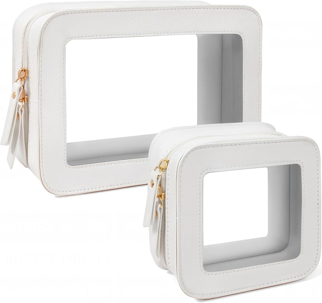 KOTORA Clear Makeup Bag Set for Women Portable Clear Make up Bag Cute Waterproof Travel Cosmetic ... | Amazon (US)