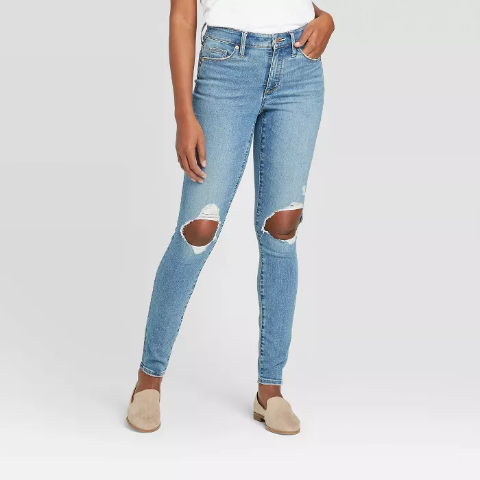 Women's High-Rise Distressed Skinny Ankle Jeans - Universal Thread™ | Target